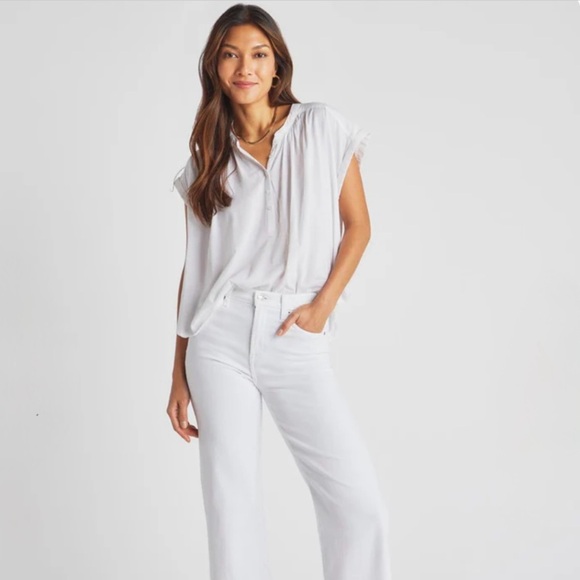 Splendid Oversized White Paloma Blouse Size M - Picture 4 of 9